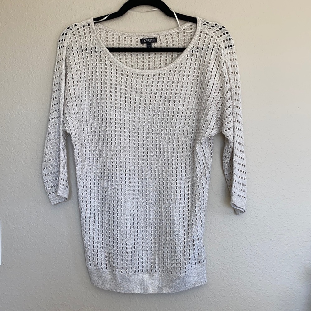 Express Shimmer Gold Sweater